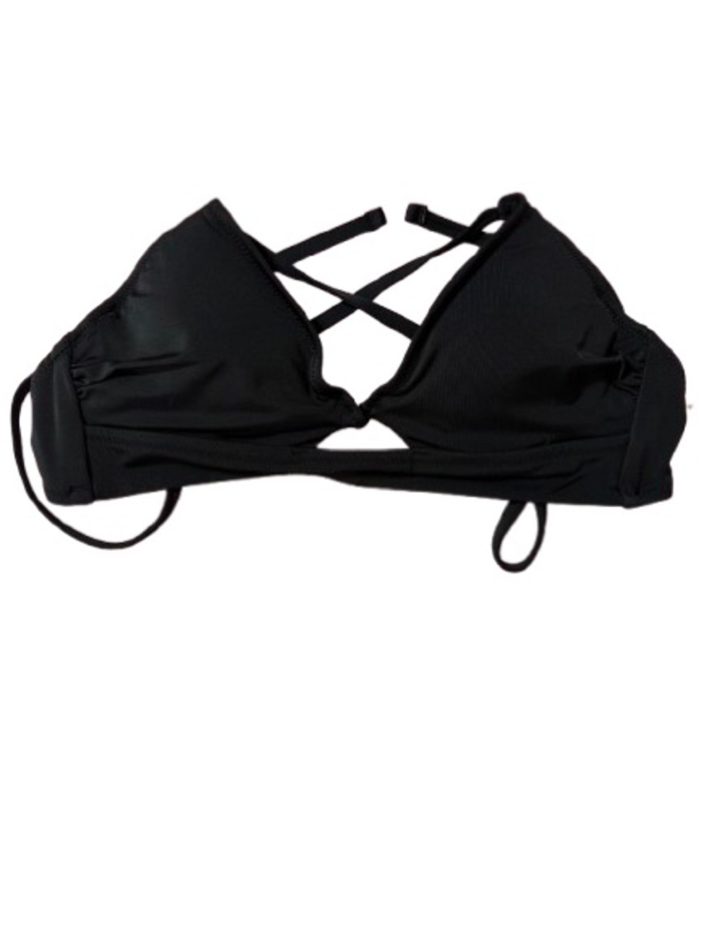 Shade & Shore Women’s Black Crisscross Bikini Top Size 34B-NWT